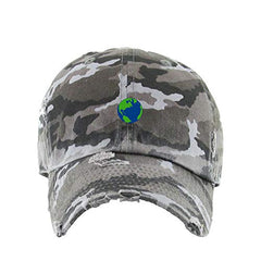 Globe Vintage Baseball Cap Embroidered Cotton Adjustable Distressed Dad Hat
