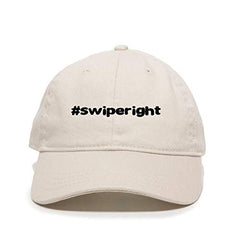 Swipe Right Tinder Dad Baseball Cap Embroidered Cotton Adjustable Dad Hat