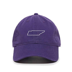 Tennessee Map Outline Dad Baseball Cap Embroidered Cotton Adjustable Dad Hat