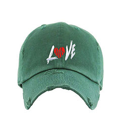 Love Ball Dad Vintage Baseball Cap Embroidered Cotton Adjustable Distressed Dad Hat
