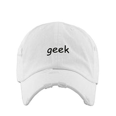 Geek Vintage Baseball Cap Embroidered Cotton Adjustable Distressed Dad Hat
