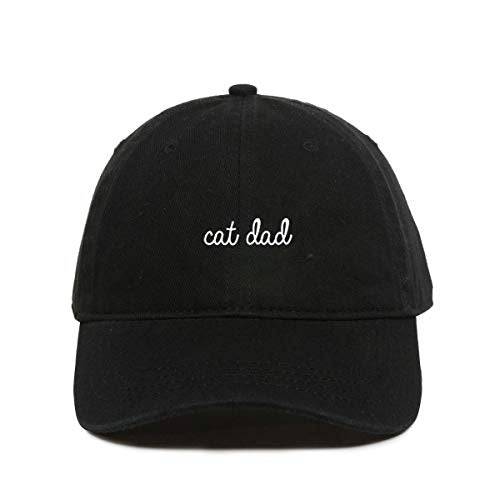 Cat Dad Baseball Cap Embroidered Cotton Adjustable Dad Hat