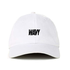 Wavy Dad Baseball Cap Embroidered Cotton Adjustable Dad Hat