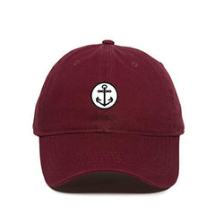 Circle Anchor Dad Baseball Cap Embroidered Cotton Adjustable Dad Hat