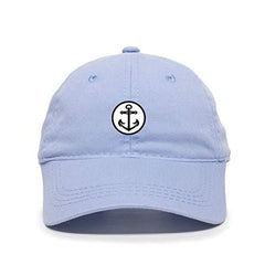 Circle Anchor Dad Baseball Cap Embroidered Cotton Adjustable Dad Hat