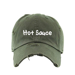 Hot Sauce Vintage Baseball Cap Embroidered Cotton Adjustable Distressed Dad Hat