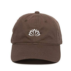Lotus Flower Baseball Cap Embroidered Cotton Adjustable Dad Hat
