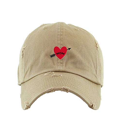 Mom Arrow Vintage Baseball Cap Embroidered Cotton Adjustable Distressed Dad Hat