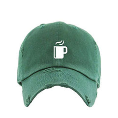 Cup of Coffee Vintage Baseball Cap Embroidered Cotton Adjustable Distressed Dad Hat