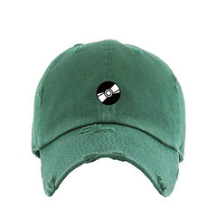 CD DJ Vintage Baseball Cap Embroidered Cotton Adjustable Distressed Dad Hat