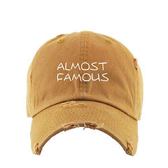 Almost Famous Vintage Baseball Cap Embroidered Cotton Adjustable Distressed Dad Hat