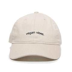 Vegan Vibes Baseball Cap Embroidered Cotton Adjustable Dad Hat