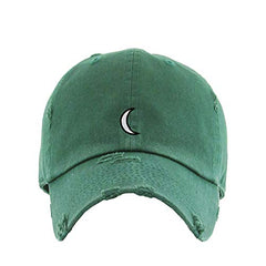 Moon Vintage Baseball Cap Embroidered Cotton Adjustable Distressed Dad Hat
