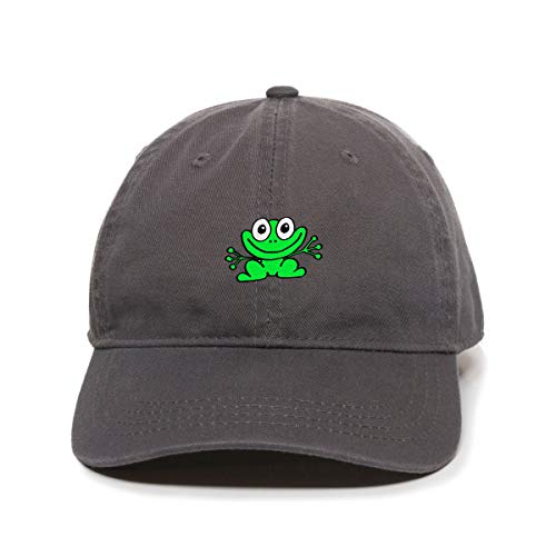 Smiling Frog Dad Baseball Cap Embroidered Cotton Adjustable Dad Hat