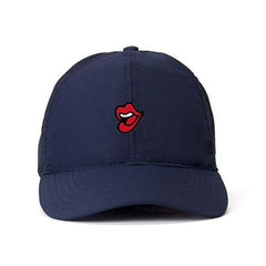 Lips Baseball Cap Embroidered Cotton Adjustable Dad Hat