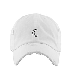 Moon Vintage Baseball Cap Embroidered Cotton Adjustable Distressed Dad Hat