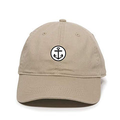 Circle Anchor Dad Baseball Cap Embroidered Cotton Adjustable Dad Hat