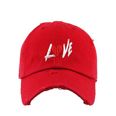 Love Ball Dad Vintage Baseball Cap Embroidered Cotton Adjustable Distressed Dad Hat