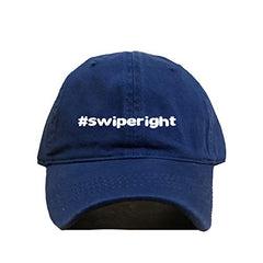 Swipe Right Tinder Dad Baseball Cap Embroidered Cotton Adjustable Dad Hat