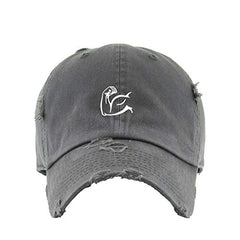Biceps Flex Vintage Baseball Cap Embroidered Cotton Adjustable Distressed Dad Hat