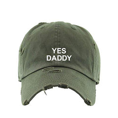 Yes Daddy Vintage Baseball Cap Embroidered Cotton Adjustable Distressed Dad Hat