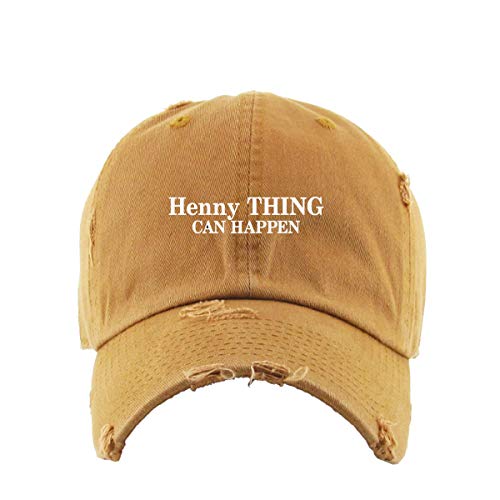 Henny Thing Can Happen Vintage Baseball Cap Embroidered Cotton Adjustable Distressed Dad Hat
