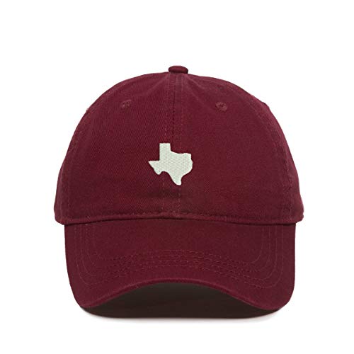 Lone Star State Texas Map Baseball Cap Embroidered Cotton Adjustable Dad Hat