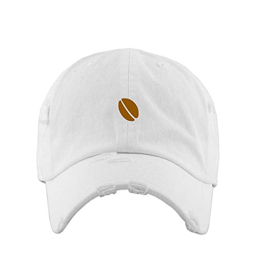 Coffee Bean Vintage Baseball Cap Embroidered Cotton Adjustable Distressed Dad Hat