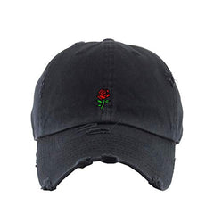 Rose Vintage Baseball Cap Embroidered Cotton Adjustable Distressed Dad Hat