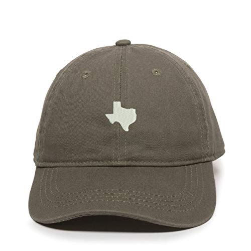 Lone Star State Texas Map Baseball Cap Embroidered Cotton Adjustable Dad Hat