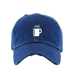 Cup of Coffee Vintage Baseball Cap Embroidered Cotton Adjustable Distressed Dad Hat