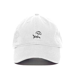 Beach Chair with Umbrella Baseball Cap Embroidered Cotton Adjustable Dad Hat