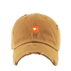 0 Likes Instagram Vintage Baseball Cap Embroidered Cotton Adjustable Distressed Dad Hat