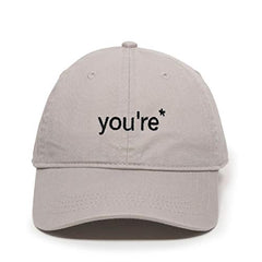 You're a Grammar Police Baseball Cap Embroidered Cotton Adjustable Dad Hat