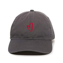 Loose Heart Baseball Cap Embroidered Cotton Adjustable Dad Hat