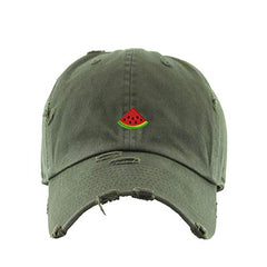 Watermelon Vintage Baseball Cap Embroidered Cotton Adjustable Distressed Dad Hat