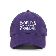 Okayest Grandpa Baseball Cap Embroidered Cotton Adjustable Dad Hat