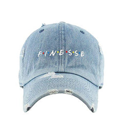 Finesse Vintage Baseball Cap Embroidered Cotton Adjustable Distressed Dad Hat