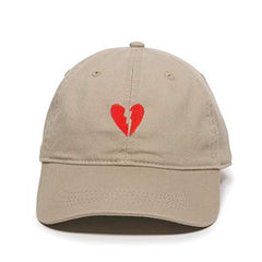 Broken Heart Heart Broken Baseball Cap Embroidered Cotton Adjustable Dad Hat