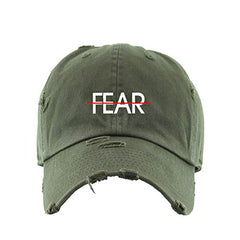 No Fear Vintage Baseball Cap Embroidered Cotton Adjustable Distressed Dad Hat