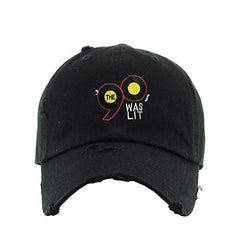 90's was Lit Vintage Baseball Cap Embroidered Cotton Adjustable Distressed Dad Hat