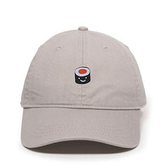 Smiling Sushi Baseball Cap Embroidered Cotton Adjustable Dad Hat