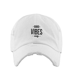 Good Vibes Only Vintage Baseball Cap Embroidered Cotton Adjustable Distressed Dad Hat
