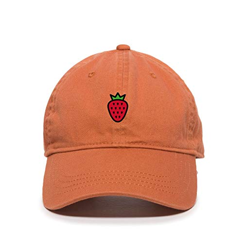Strawberry Baseball Cap Embroidered Cotton Adjustable Dad Hat