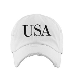 USA 4th of July Vintage Baseball Cap Embroidered Cotton Adjustable Distressed Dad Hat