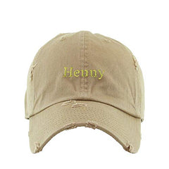 Henny Vintage Baseball Cap Embroidered Cotton Adjustable Distressed Dad Hat