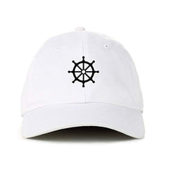 Ship Helm Baseball Cap Embroidered Cotton Adjustable Dad Hat