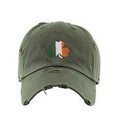 Irish Shamrock Vintage Baseball Cap Embroidered Cotton Adjustable Distressed Dad Hat