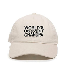 Okayest Grandpa Baseball Cap Embroidered Cotton Adjustable Dad Hat
