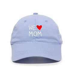 We Love Mom Baseball Cap Embroidered Cotton Adjustable Dad Hat